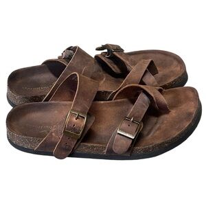 Mountain Sole brown leather boho sandals comfort